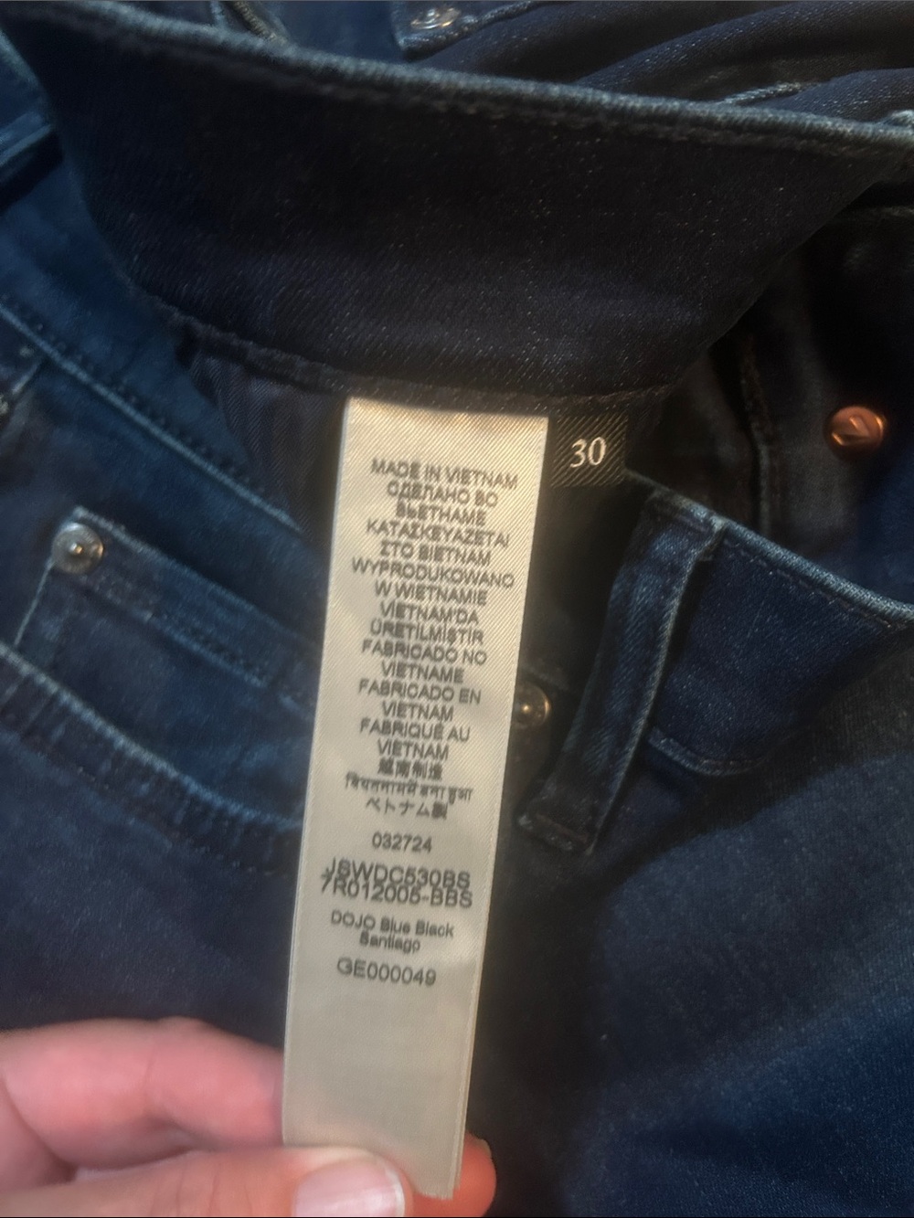 7 For All Mankind Women’s Dark Blue Flare Leg Jeans Size 30 - Picture 5 of 9